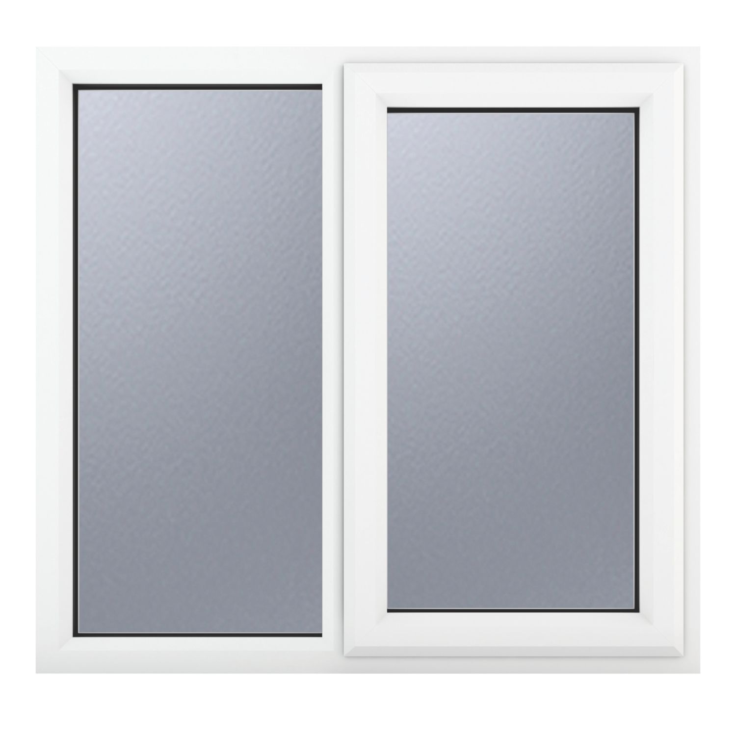 Crystal Right-Hand Opening Obscure Triple-Glazed Casement White uPVC Window 1190mm x 1040mm (958JN)