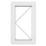 Crystal  Left-Hand Opening Clear Double-Glazed Casement White uPVC Window 610mm x 820mm
