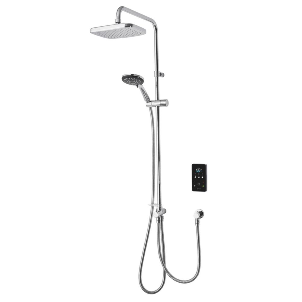 Triton Envi DuElec Chrome 10.5kW Thermostatic Electric Shower - Screwfix