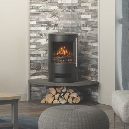 Be Modern Tunstall  Black Electric Freestanding Stove 410mm x 645mm