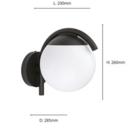 Eglo Prata Vecchia Outdoor Wall Light Black