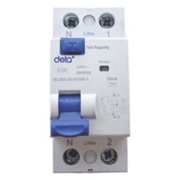 Deta  63A 30mA DP A Curve  RCD