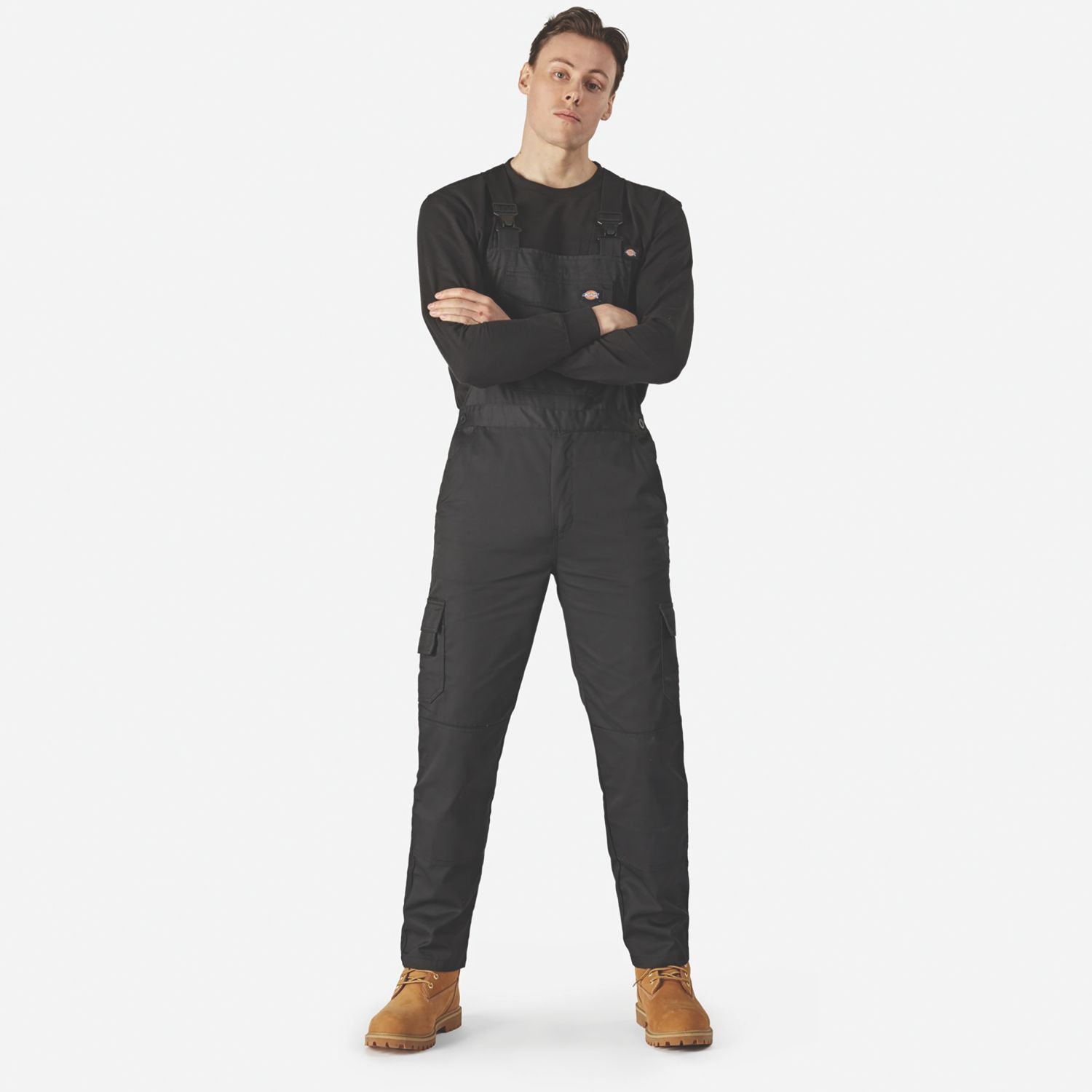 Dickies Everyday Bib & Brace Bib & Brace Overalls Black X Large 40-41" W 31" L (958RP)