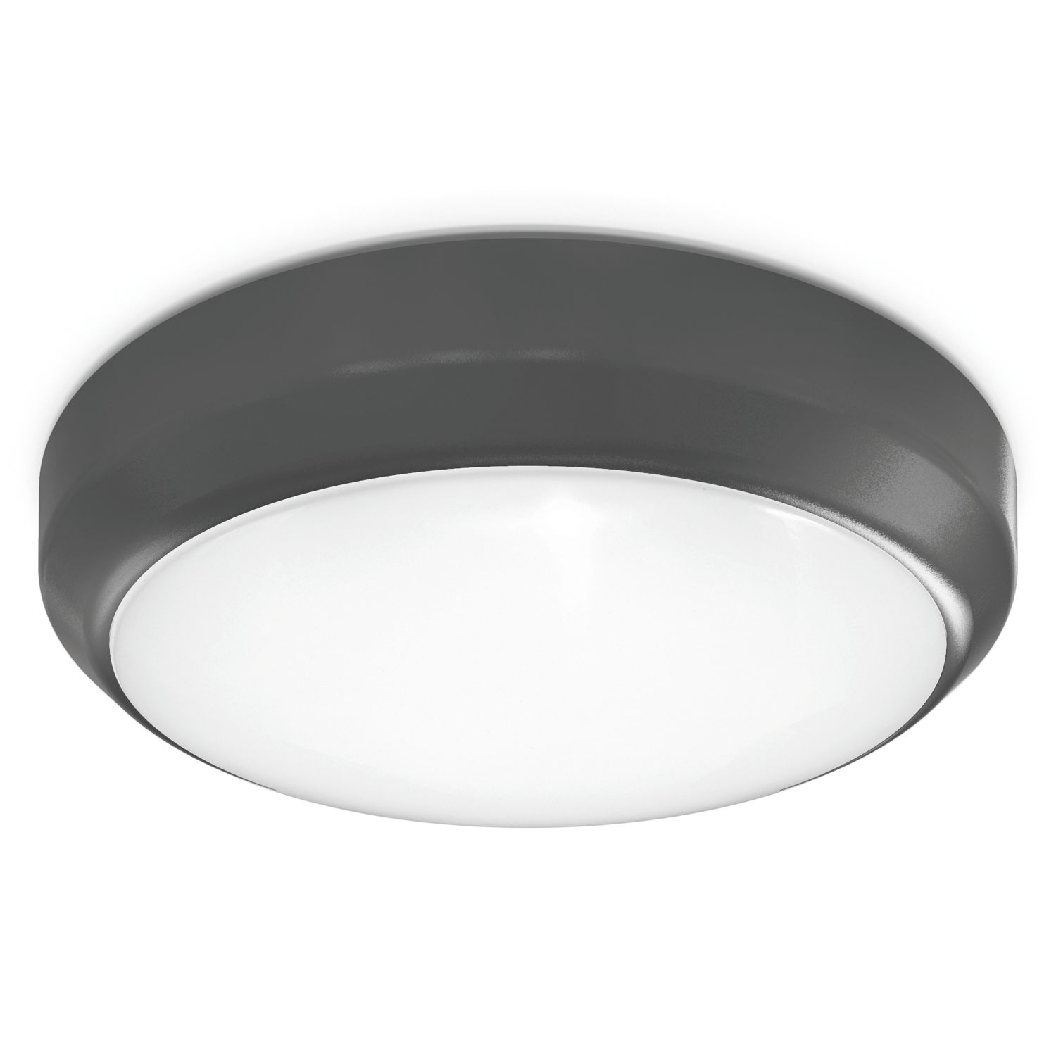 4lite Indoor Maintained Emergency Round LED Wall/Ceiling Light Graphite 13W 1300lm (958RR)