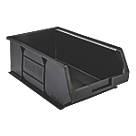 TC4 Semi-Open-Fronted Recycled Storage Containers  Black 10 Pack