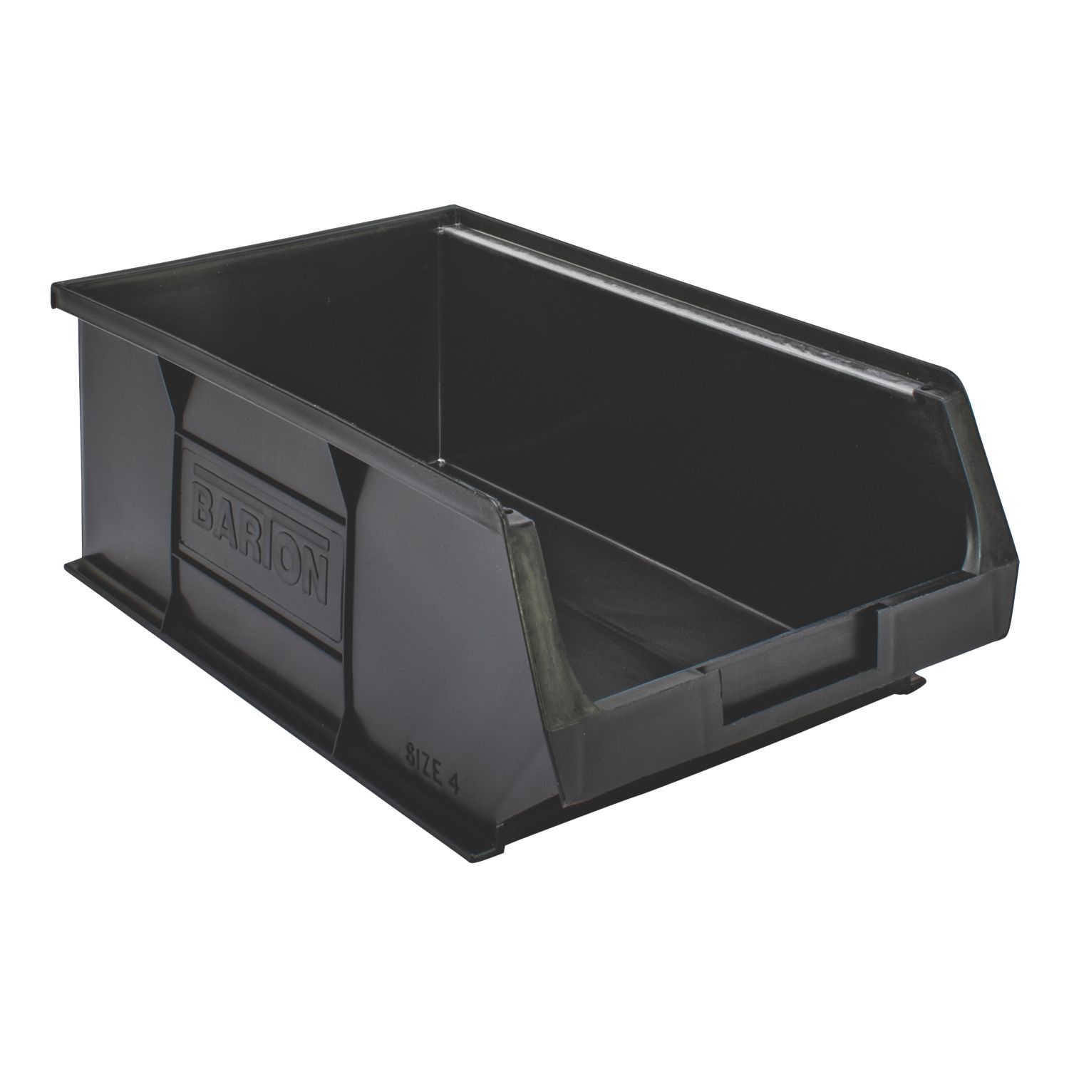 Barton TC4 Semi-Open-Fronted Recycled Storage Containers 9.1Ltr Black 10 Pack (958VH)