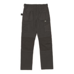 CAT Essential Knee Pocket Stretch Holster Work Trousers Black 36" W 30" L