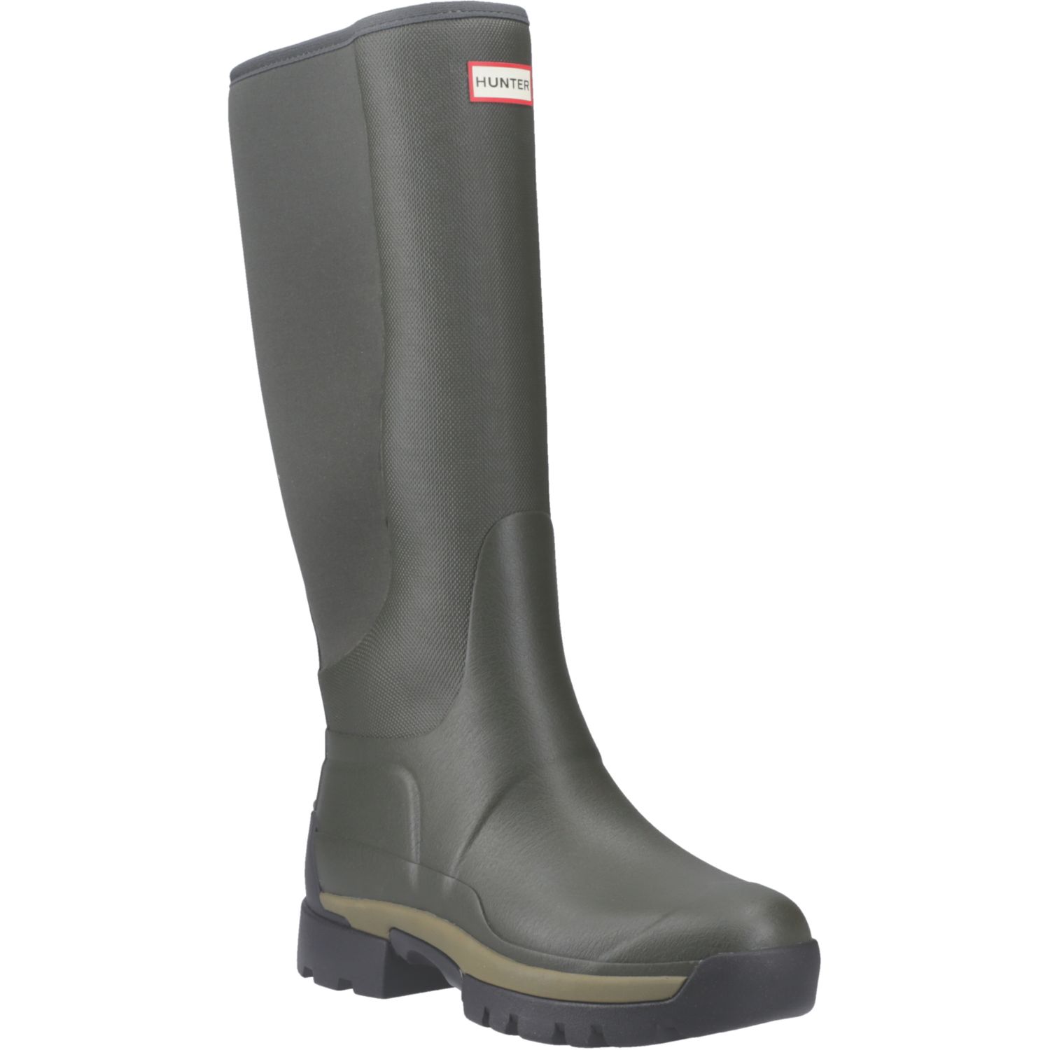 Hunter Balmoral Hybrid Tall Size 12 Dark Olive Non Safety Wellies (958XW)