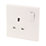 13A 1-Gang SP Switched Plug Socket White