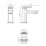 Aqualisa Downtown Black 130mm Standard Lever Mono Basin Pillar Tap  With Clicker Waste