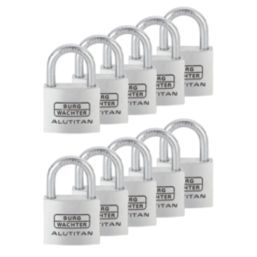 Burg-Wachter  Keyed Alike    Padlocks Aluminium 40mm 10 Pack