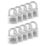 Burg-Wachter  Keyed Alike    Padlocks Aluminium 40mm 10 Pack
