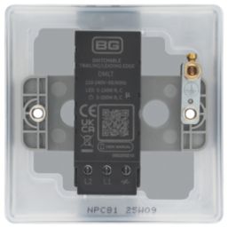 British General Nexus Metal 1-Gang 2-Way LED Dimmer Switch  Polished Chrome
