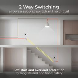 British General Nexus Metal 1-Gang 2-Way LED Dimmer Switch  Polished Chrome