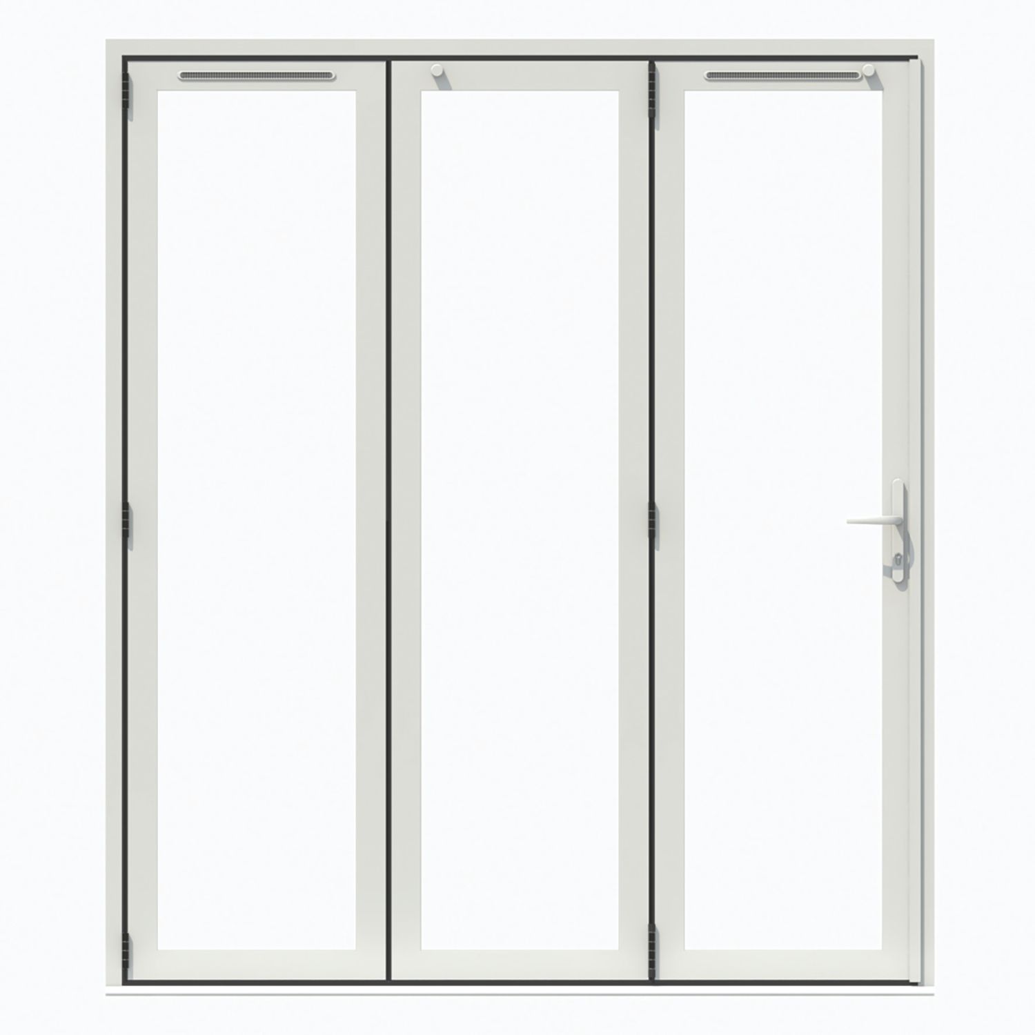 Green & Taylor 3-Door White Aluminium Bi-Fold Patio Left-Hand Opening External Doors 2090mm x 1790mm (959CT)