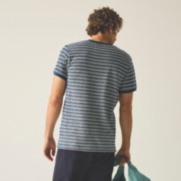 Regatta Benlin Short Sleeve T-Shirt Moonlight Denim / White Stripe 3X Large 53.9" Chest