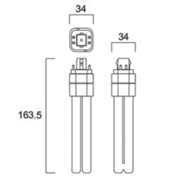 Sylvania Toledo G24Q-3 4-Pin Stick LED Light Bulb Frosted 1000lm 10W