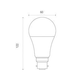 4lite WiZ B22 A60 RGBW LED Light Bulb 8W 850lm