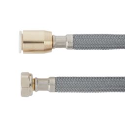 Flomasta Push-Fit Twist Straight Flexible Hose 15mm x 1/2" x 300mm