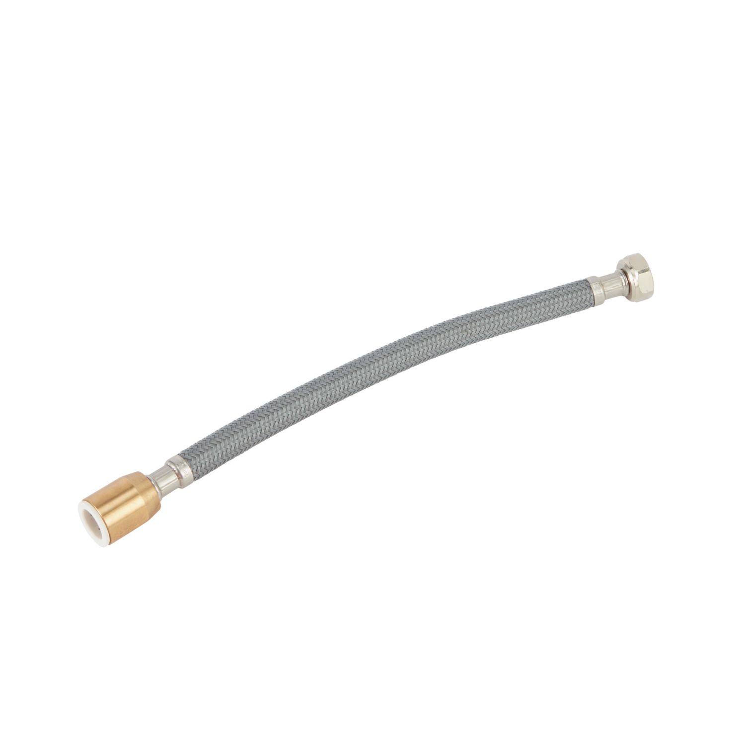 Flomasta Push-Fit Twist Straight Flexible Hose 15mm x 1/2" x 300mm (959FA)