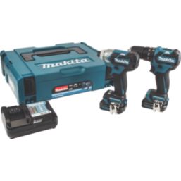 Makita CLX205AJ 12V 2 x 2.0Ah Li-Ion CXT Brushless Cordless Combi Drill & Impact Driver Twin Kit