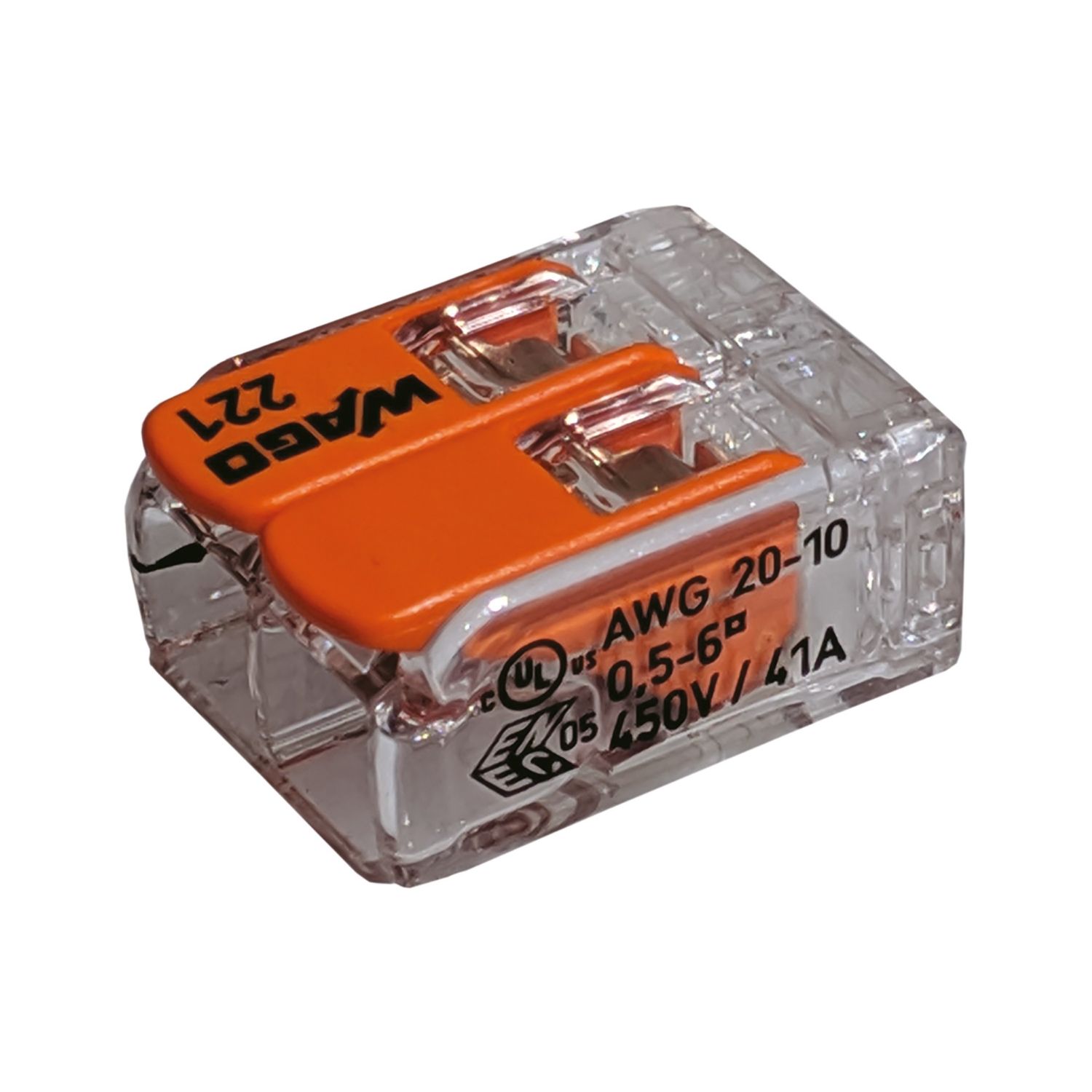 Wago 221-612 41A 2-Way Lever Connectors 50 Pack (959HV)