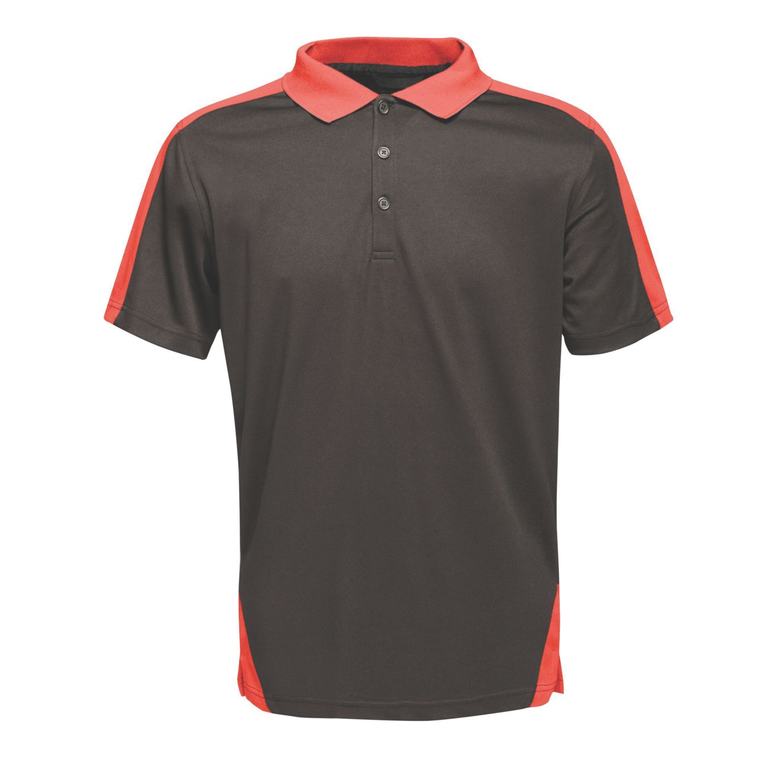 Regatta Contrast Coolweave Polo Shirt Black/Classic Red X Large 49" Chest (959JW)