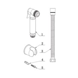 Genoa Douche Spray & Valve Chrome
