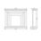 Be Modern Whitham Electric Fire Suite White 1220mm x 300mm x 1011mm