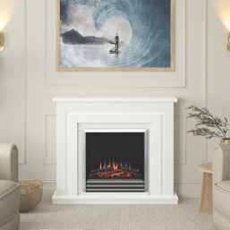 Be Modern Whitham Electric Fire Suite White 1220mm x 300mm x 1011mm