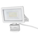 LAP Weyburn Outdoor LED Floodlight With PIR Sensor White 20W 2000lm