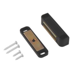 Essentials Adjustable Magnetic Cabinet Catch Black 56mm x 14mm 10 Pack