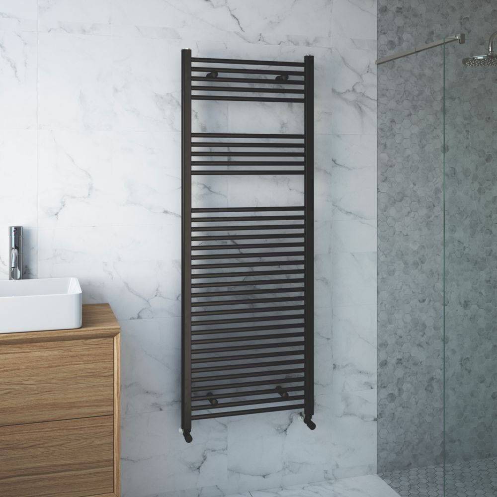 Black heated 2025 towel rail screwfix