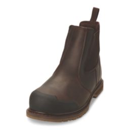 Site Prairie Size 11  Brown Water-Resistant Steel Toe Cap Safety Dealer Boots