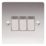 LAP  10AX 3-Gang 2-Way Light Switch  Brushed Stainless Steel