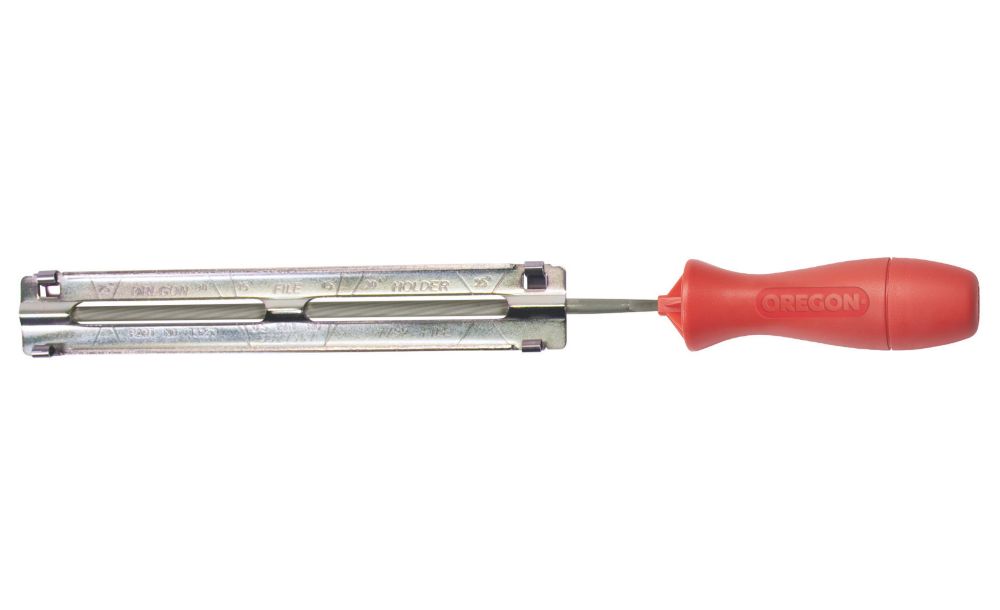 Oregon 5/32-in Chainsaw Sharpening File Guide  Includes 1 Round File 5 32 In For 3 8 In Low Profile And 1 4 In Pitch Saw Chain