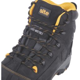 Site Fortress Size 8  Black Waterproof Steel Toe Cap Safety Boots