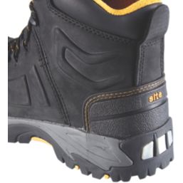 Site Fortress Size 8  Black Waterproof Steel Toe Cap Safety Boots