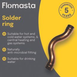 Flomasta  Copper Solder Ring Equal Full Crossover 15mm