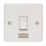 Crabtree Capital 20A 1-Gang DP Washing Machine Switch White