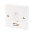 Crabtree Capital 20A 1-Gang DP Washing Machine Switch White