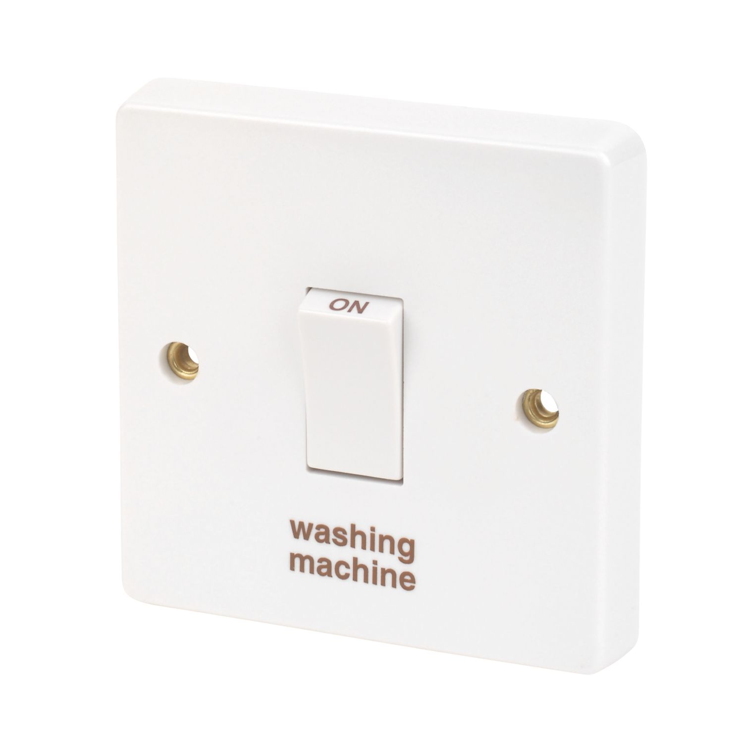 Crabtree Capital 20A 1-Gang DP Washing Machine Switch White (9607J)