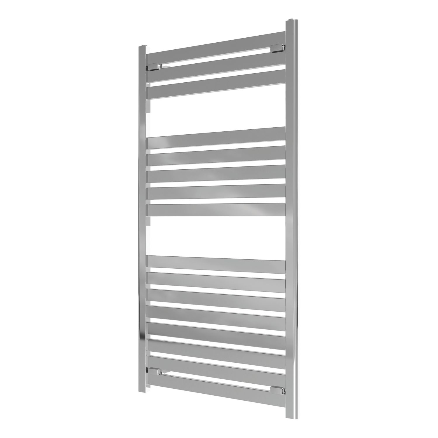Azur 1200mm x 600mm 1245BTU Chrome Flat Designer Towel Radiator (960AC)