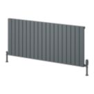 Reina Piatto Single 600mm x 1420mm 3630BTU Anthracite Horizontal Designer Radiator