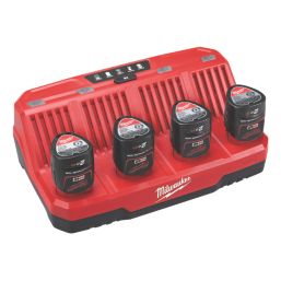 Milwaukee M12 C4 12V Li-Ion RedLithium 4-Bay Multi-Charger