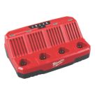 Milwaukee M12 C4 12V Li-Ion RedLithium 4-Bay Multi-Charger