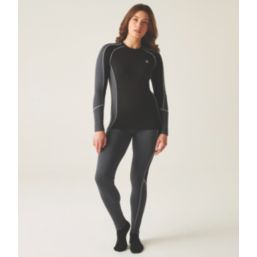 Dare 2B Exchange IV Womens Base Layer T-Shirt & Bottoms Black & Ebony Size 14