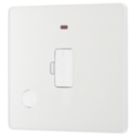 British General Evolve 13A Unswitched Fused Spur with LED Pearlescent White with White Inserts