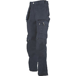 Dickies Eisenhower Multi-Pocket Trousers Navy Blue 34" W 30" L