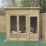 Forest Oakley 7' x 5' (Nominal) Pent Timber Summerhouse with Base